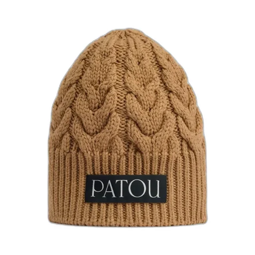 Patou Logo Patch Knit Beanie