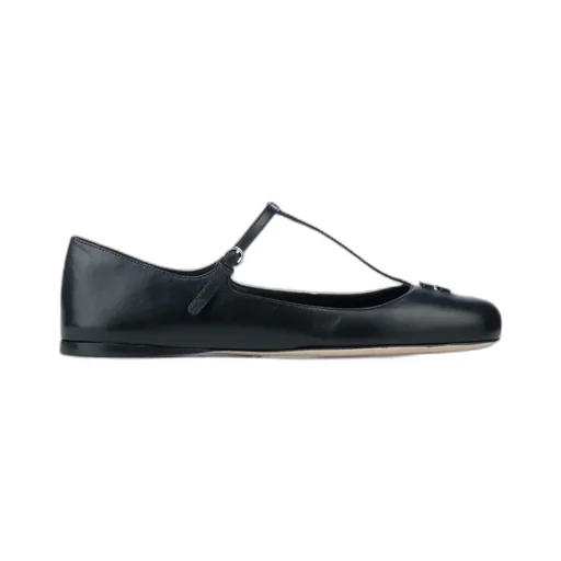 Miu Miu Logo-Lettering Ballerines