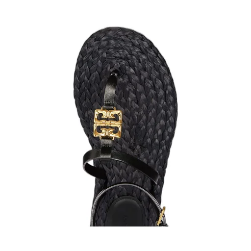 Givenchy 4G Plaque Raffia Sandals