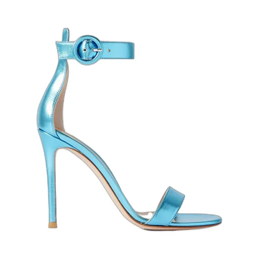 Metallic High-Heeled Sandals