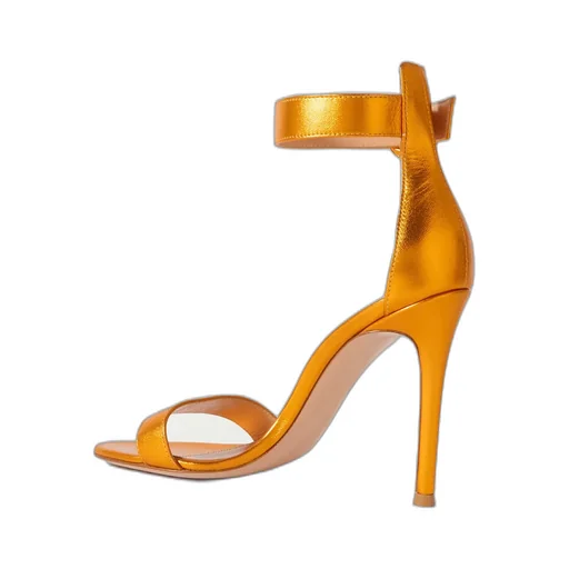 Metallic High-Heeled Sandals