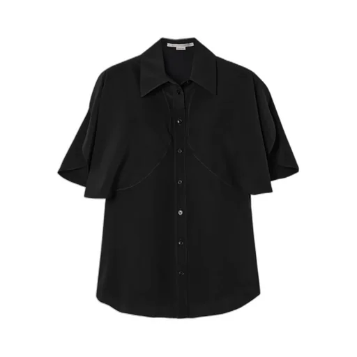 Ruffle-Detail Silk Shirt