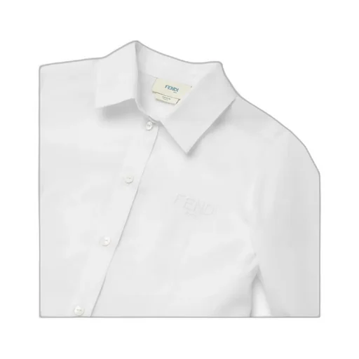 Fendi Kids Long Sleeved Buttoned Poplin Shirt
