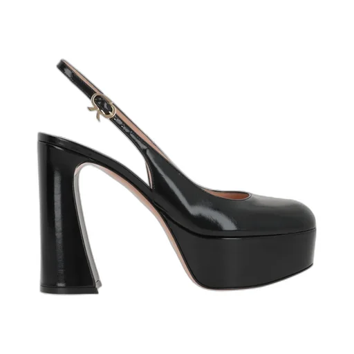 Gianvito Rossi Bessie Round Toe Platform Pumps