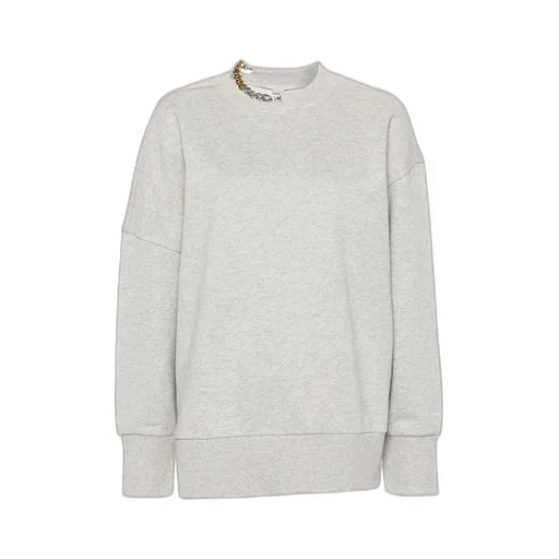 Chain-Link-Detailing Mlange Sweatshirt