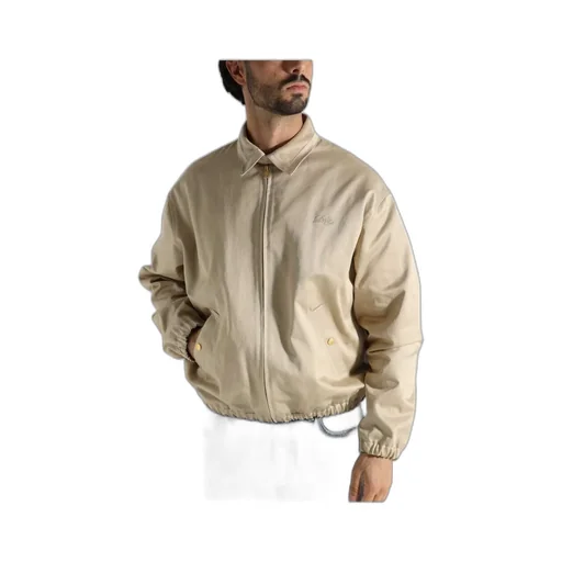 Logo-Embroidered Gabardine Shirt Jacket