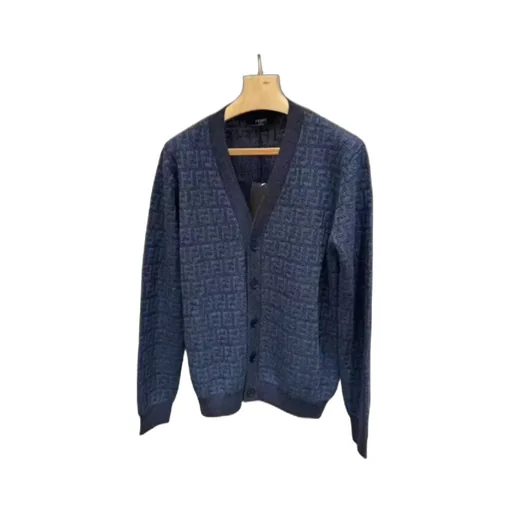 V-Neck Long-Sleeved Knitted Cardigan