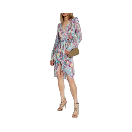 Balmain Floral Printed Long-Sleeved Dress