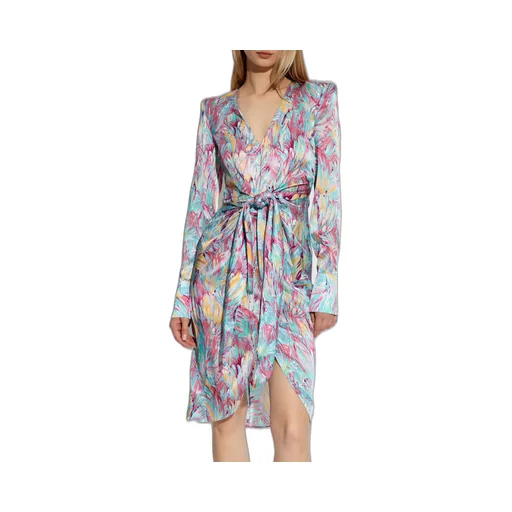 Balmain Floral Printed Long-Sleeved Dress
