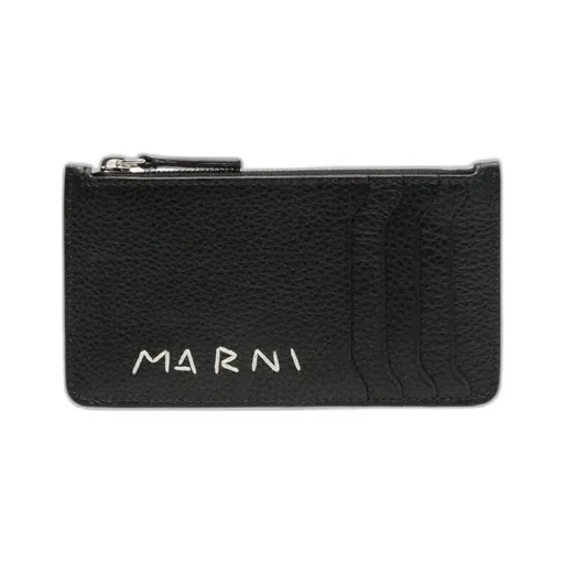 Marni Logo Detailed Zipped Cardholder