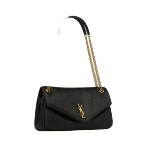 Saint Laurent Calypso Logo Plaque Medium Shoulder Bag