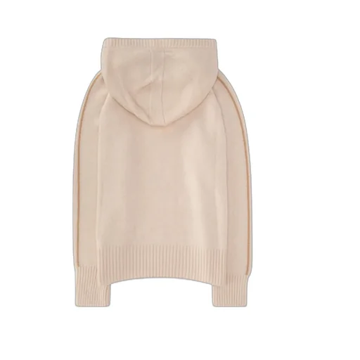 Fendi Kids Logo Intarsia Long-Sleeved Knitted Hoodie