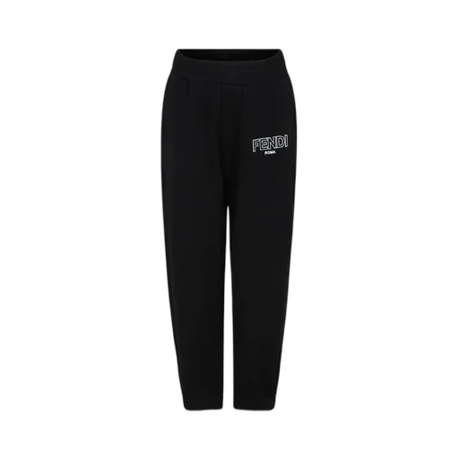 Fendi Kids Flocked Logo Straight-Leg Track Pants