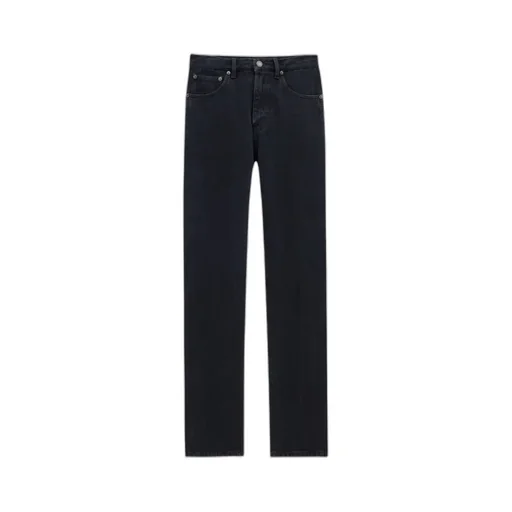 Saint Laurent Logo Patch Straight Leg Jeans