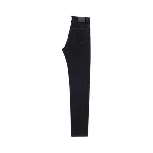 Saint Laurent Logo Patch Straight Leg Jeans