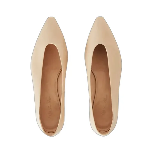 Loro Piana Rebecca Pointed-Toe Ballerina Shoes