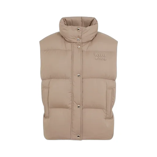 Miu Miu Logo Patch Padded Vest