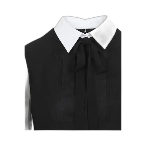Valentino Neck Tie Long-Sleeved Mini Dress