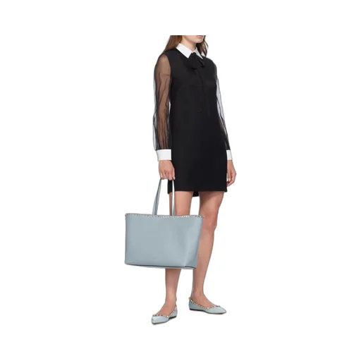 Valentino Neck Tie Long-Sleeved Mini Dress