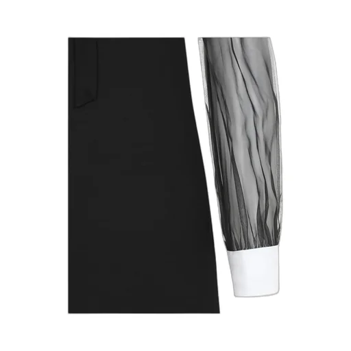 Valentino Neck Tie Long-Sleeved Mini Dress