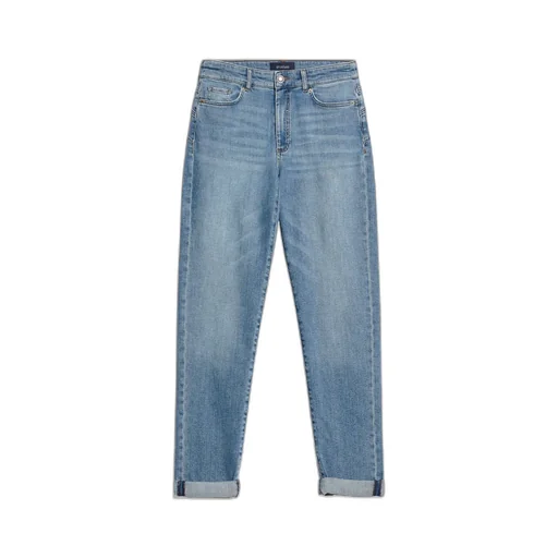 Sportmax Logo Patch Straight Leg Jeans