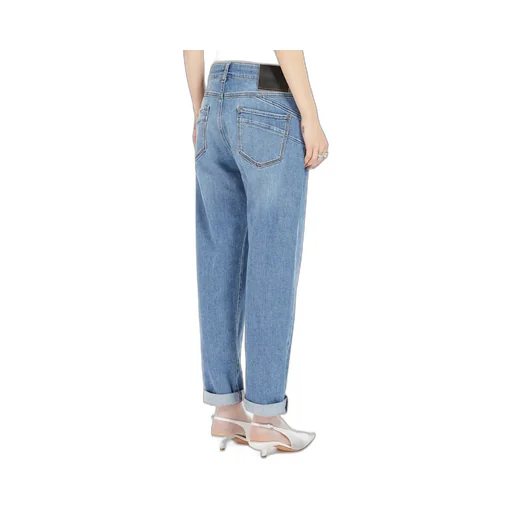 Sportmax Logo Patch Straight Leg Jeans
