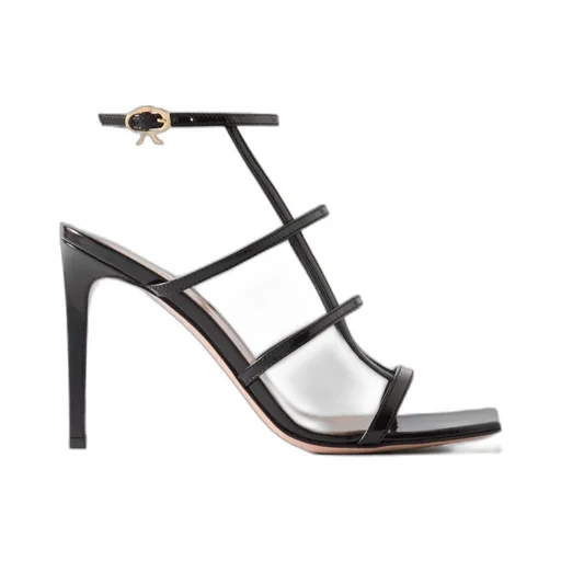 Square-Headed High-Heeled Sandals