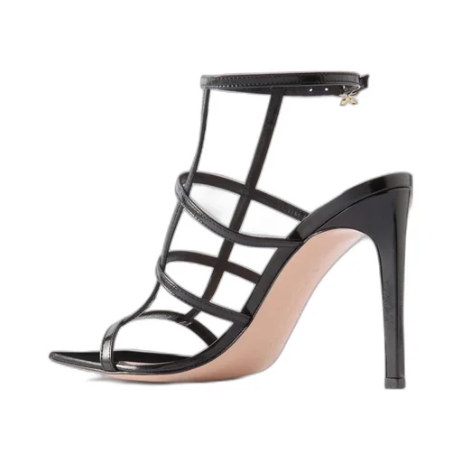 Square-Headed High-Heeled Sandals