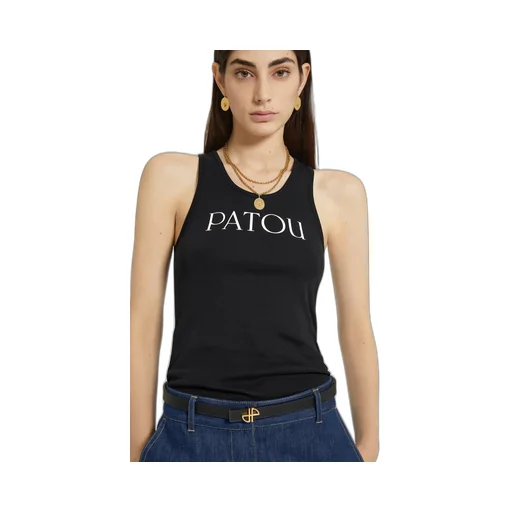 Patou Logo Printed Sleeveless Tank Top