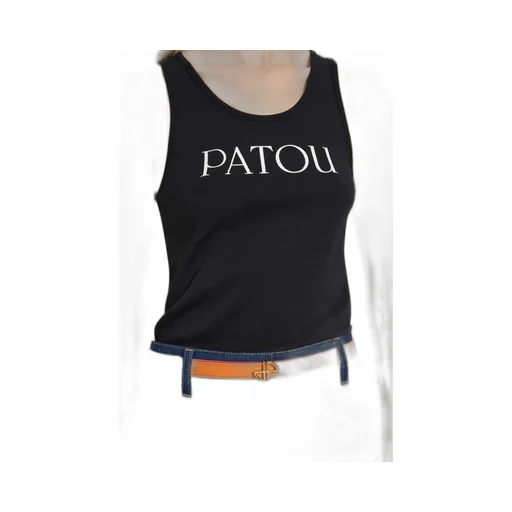 Patou Logo Printed Sleeveless Tank Top
