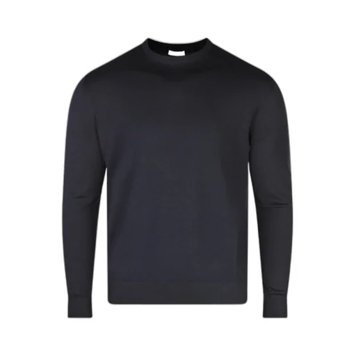 Malo Ribbed Trim Virgin Wool Sweater