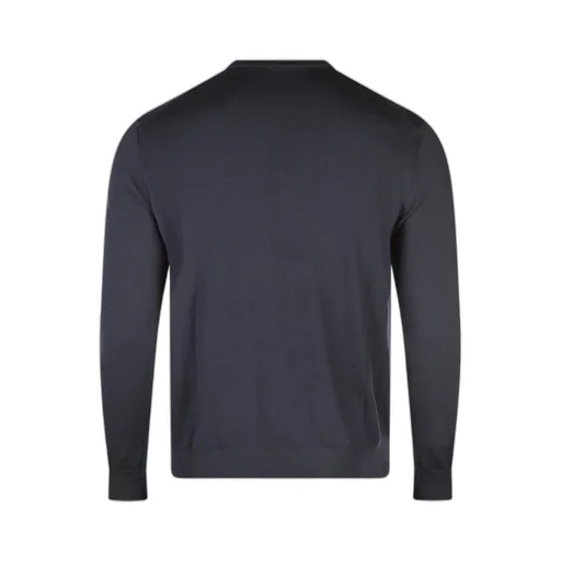 Malo Ribbed Trim Virgin Wool Sweater