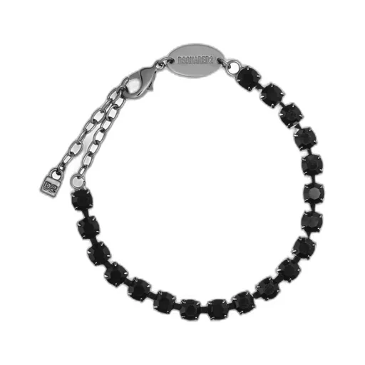 Dsquared2 Crystal-Embellished Logo Charm Bracelet