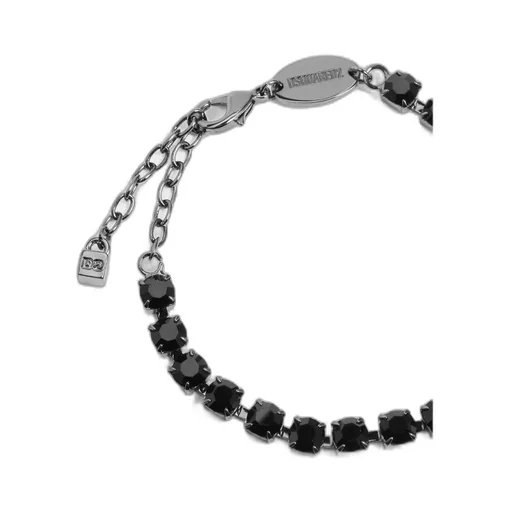 Dsquared2 Crystal-Embellished Logo Charm Bracelet