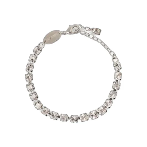 Dsquared2 Crystal-Embellished Logo Charm Bracelet