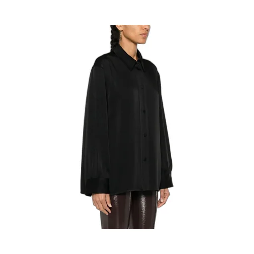 Jil Sander Detachable Jewel Clip Detailed Satin Shirt