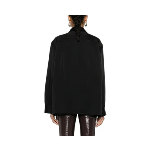 Jil Sander Detachable Jewel Clip Detailed Satin Shirt