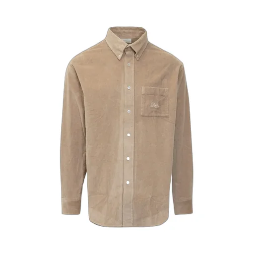 Drle De Monsieur La Chemise Logo Embroidered Corduroy Shirt