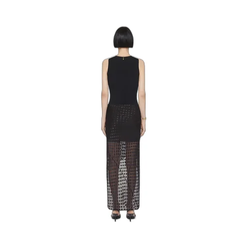 Draped Dress In Jersey And Polka Dots DÉVoré Satin