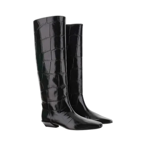 Paris Texas Bettina Embossed Knee-High Boots