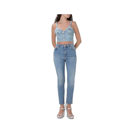 Logo-Patch Tapered Jeans