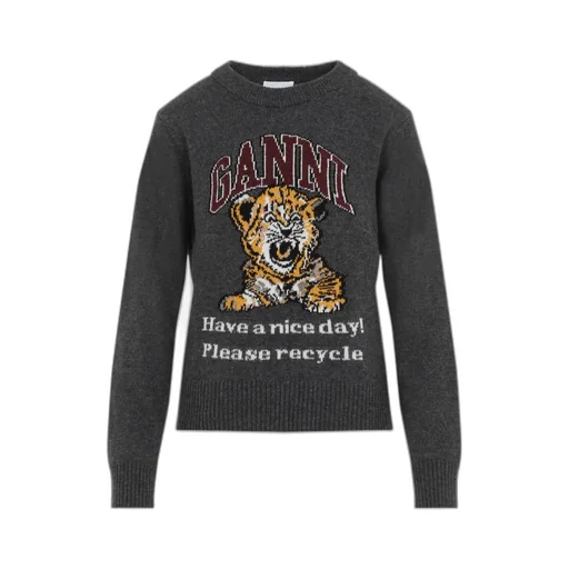 Ganni Sweater With Logo