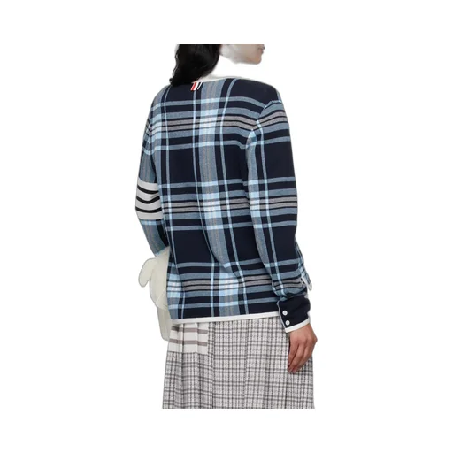 Tartan Long-Sleeved Cardigan