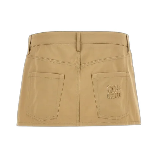 Miu Miu Logo-Detailed Mini Skirt