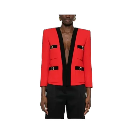 Balmain Logo Button Embellished Jacket