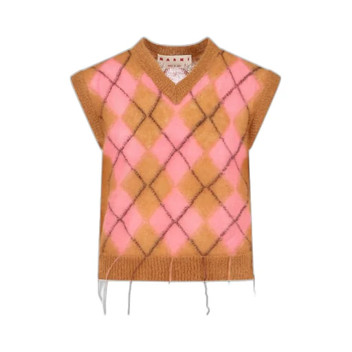 Marni Geometric Patterned Knitted Vest