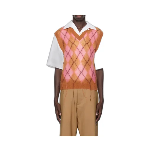 Marni Geometric Patterned Knitted Vest