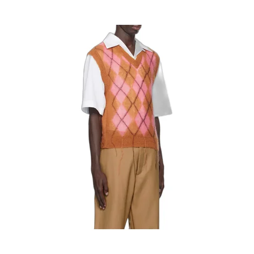 Marni Geometric Patterned Knitted Vest