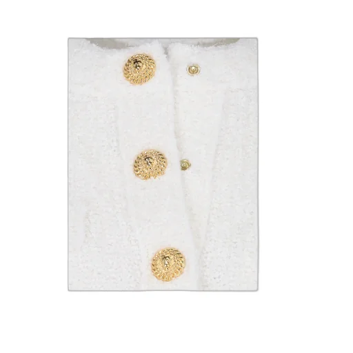 Balmain Cropped Knitted Cardigan