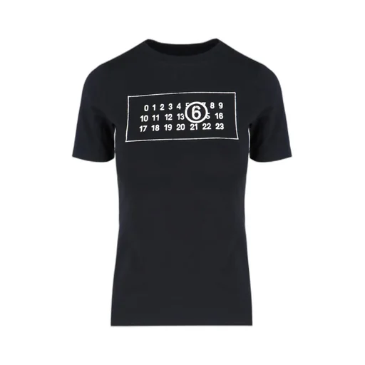 Mm6 Maison Margiela Logo Printed Crewneck T-Shirt